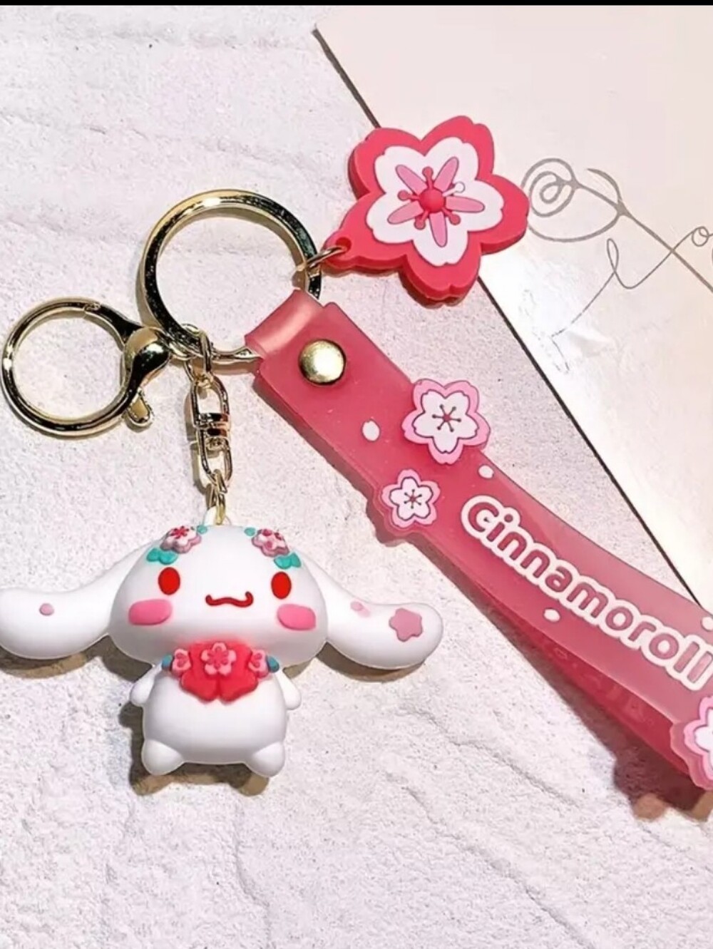 Cinnamoroll Key Chain Bag Charm Pink